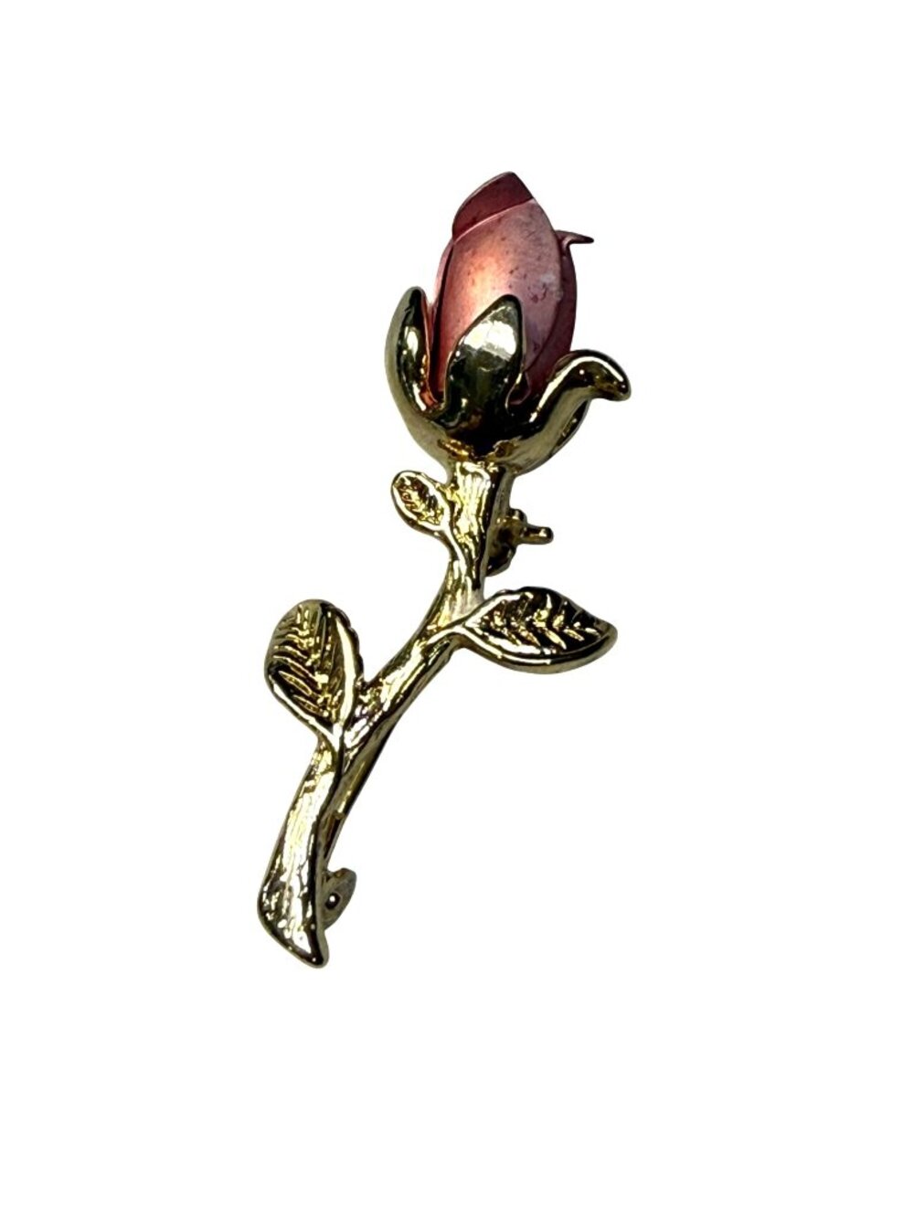 Gold & Rose Tone Flower Brooch Pin Vintage Style Jewelry Accessory